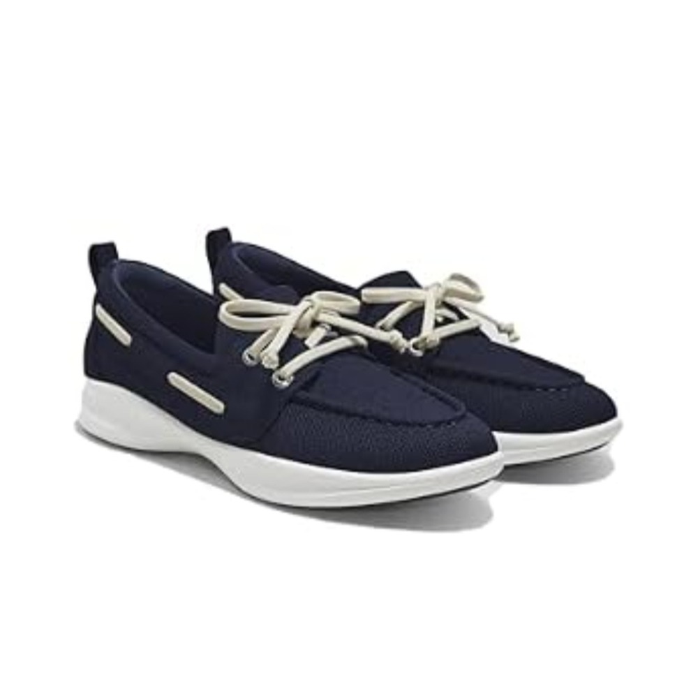 Vivaia Ida Navy Ivory Water RPT Boat Shoes Loafers EU 39 US 8
